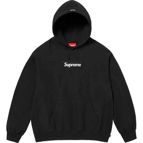 Supreme Box Logo Hooded Sweatshirt - Black (front)
