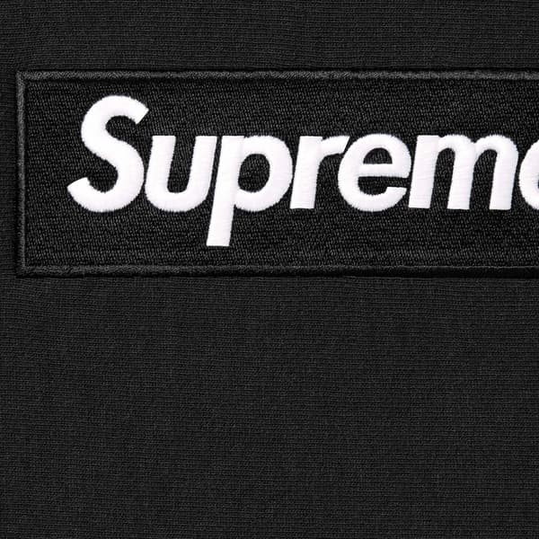Supreme Box Logo Hooded Sweatshirt - Black (front)
