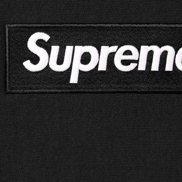 Supreme Box Logo Hooded Sweatshirt - Black (front)