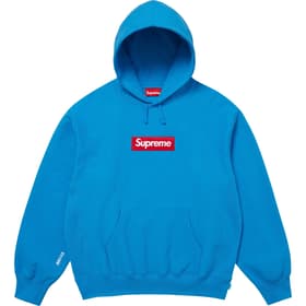 Supreme Box Logo Hooded Sweatshirt Cyan