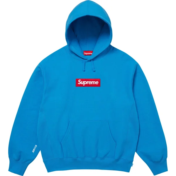 Supreme Box Logo Hooded Sweatshirt - Cyan (front)