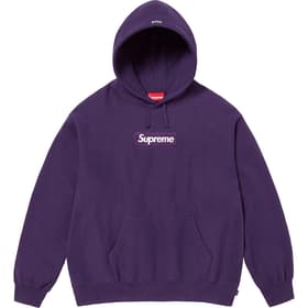 Supreme Box Logo Hooded Sweatshirt Dark Purple