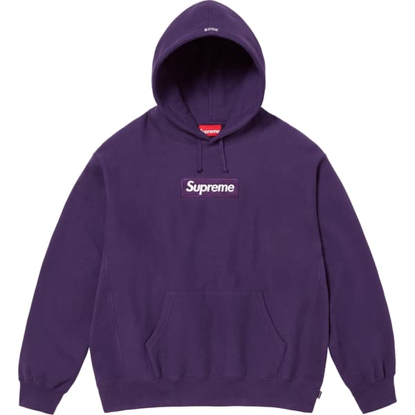 Supreme Box Logo Hooded Sweatshirt - Dark Purple (front)