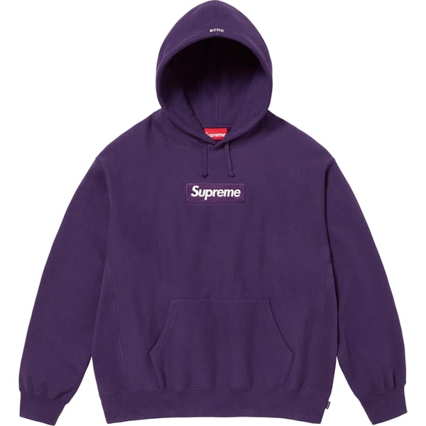 Supreme Box Logo Hooded Sweatshirt - Dark Purple (front)