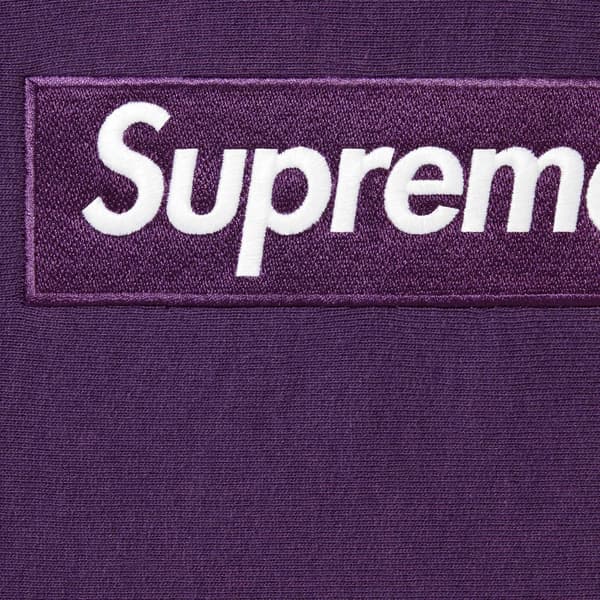 Supreme Box Logo Hooded Sweatshirt - Dark Purple (front)
