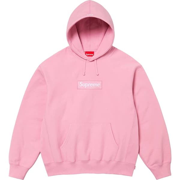 Supreme Box Logo Hooded Sweatshirt - Dusty Pink (front)