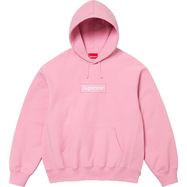 Supreme Box Logo Hooded Sweatshirt - Dusty Pink (front)