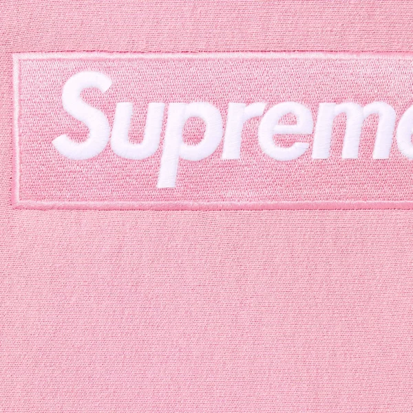Supreme Box Logo Hooded Sweatshirt - Dusty Pink (front)