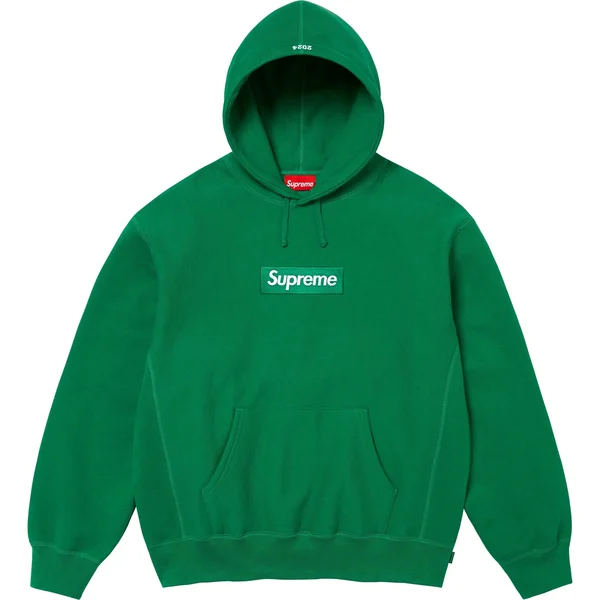 Supreme Box Logo Hooded Sweatshirt - Green (front)