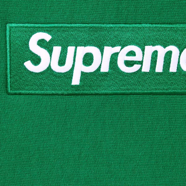 Supreme Box Logo Hooded Sweatshirt - Green (front)