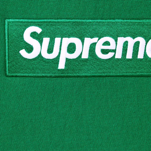 Supreme Box Logo Hooded Sweatshirt - Green (front)