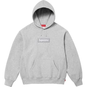 Supreme Box Logo Hooded Sweatshirt Heather Grey