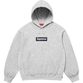 Supreme Box Logo Hooded Sweatshirt Heather Grey