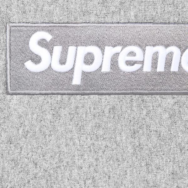 Supreme Box Logo Hooded Sweatshirt - Heather Grey (front)