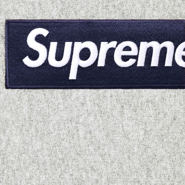 Supreme Box Logo Hooded Sweatshirt - Heather Grey (front)