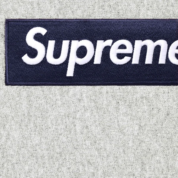 Supreme Box Logo Hooded Sweatshirt - Heather Grey (front)