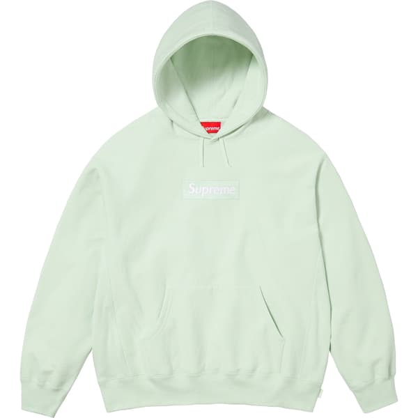 Supreme Box Logo Hooded Sweatshirt - Light Green (front)