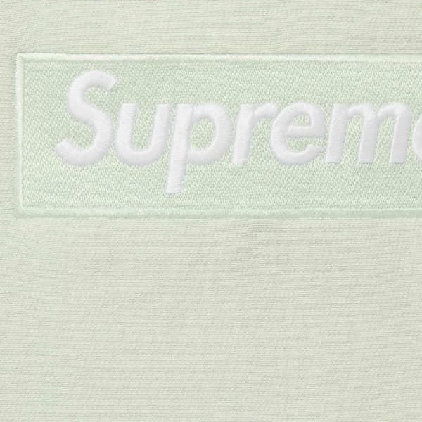 Supreme Box Logo Hooded Sweatshirt - Light Green (front)