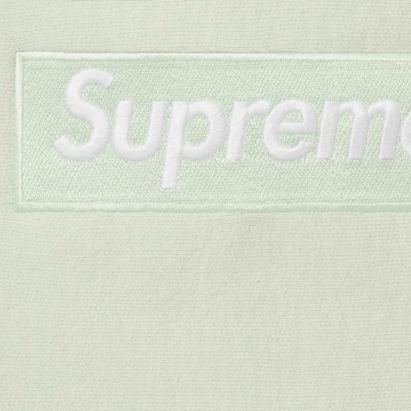 Supreme Box Logo Hooded Sweatshirt - Light Green (front)