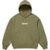 Supreme Box Logo Hooded Sweatshirt - Light Olive (front)