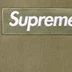 Supreme Box Logo Hooded Sweatshirt - Light Olive (front)