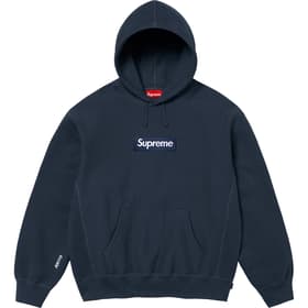 Supreme Box Logo Hooded Sweatshirt Navy