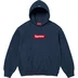 Supreme Box Logo Hooded Sweatshirt - Navy (front)