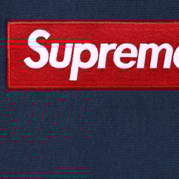 Supreme Box Logo Hooded Sweatshirt - Navy (front)