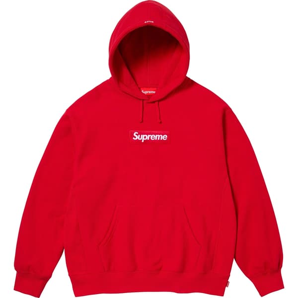 Supreme Box Logo Hooded Sweatshirt - Red (front)