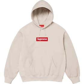 Supreme Box Logo Hooded Sweatshirt Stone