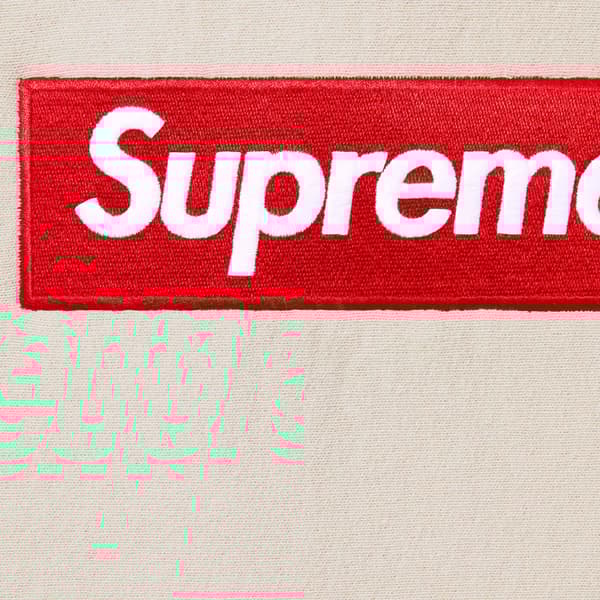 Supreme Box Logo Hooded Sweatshirt - Stone (front)