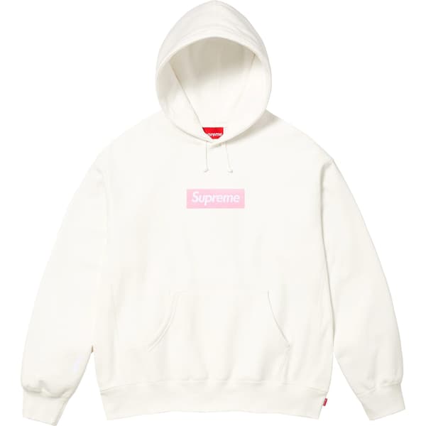 Supreme Box Logo Hooded Sweatshirt - White (front)