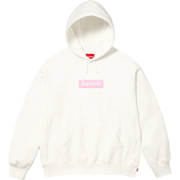Supreme Box Logo Hooded Sweatshirt - White (front)
