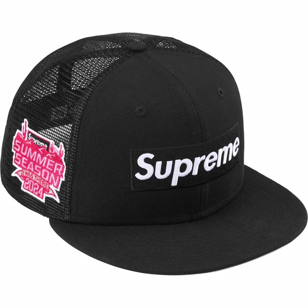 Supreme Box Logo Mesh Back New Era - Black (front)