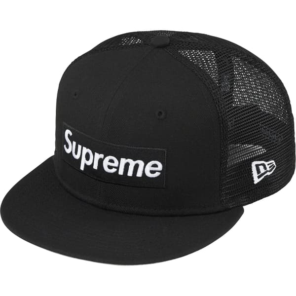 Supreme Box Logo Mesh Back New Era - Black (front)