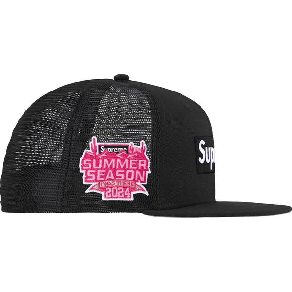 Supreme Box Logo Mesh Back New Era - Black (front)
