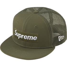 Supreme Box Logo Mesh Back New Era Olive