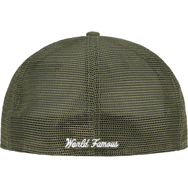 Supreme Box Logo Mesh Back New Era - Olive (front)