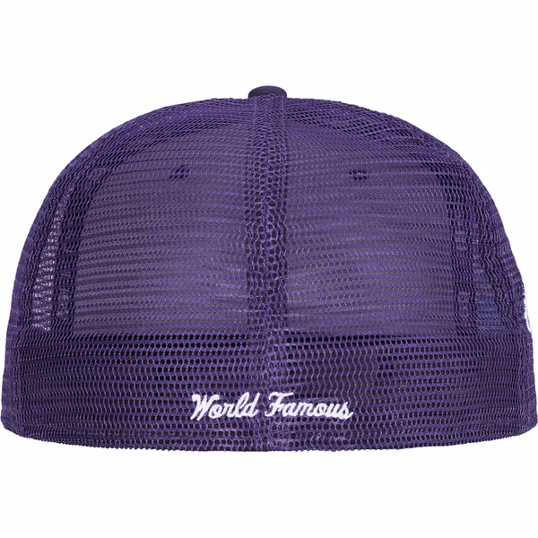 Supreme Box Logo Mesh Back New Era - Purple (front)