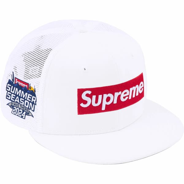 Supreme Box Logo Mesh Back New Era - White (front)