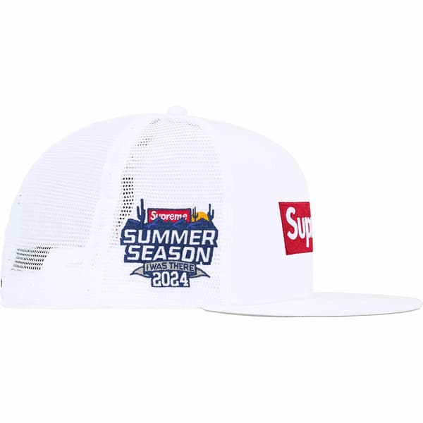 Supreme Box Logo Mesh Back New Era - White (front)