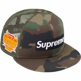 Supreme Box Logo Mesh Back New Era Woodland Camo