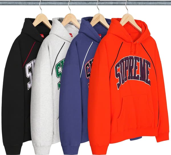 Supreme Boxy Piping Arc Hooded Sweatshirt - Product Image