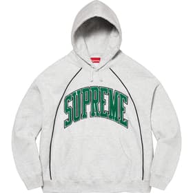 Supreme Boxy Piping Arc Hooded Sweatshirt Ash Grey