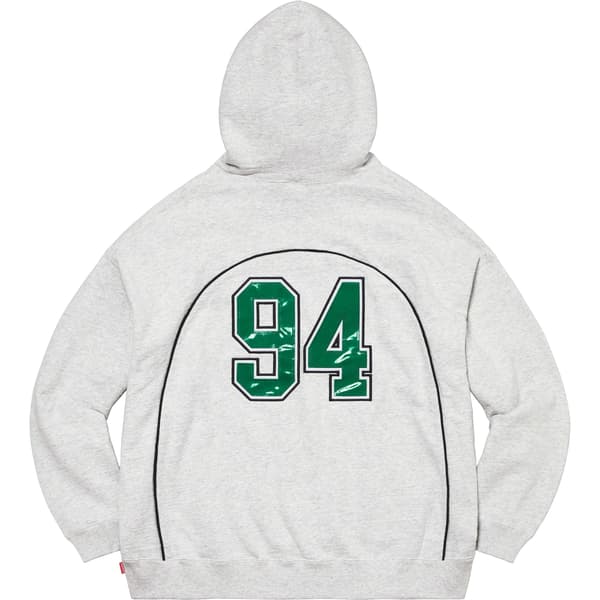 Supreme Boxy Piping Arc Hooded Sweatshirt - Ash Grey (front)