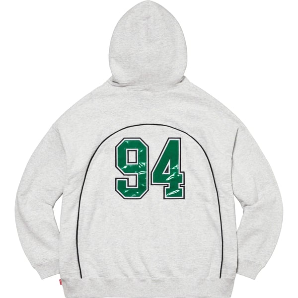 Supreme Boxy Piping Arc Hooded Sweatshirt - Ash Grey (front)