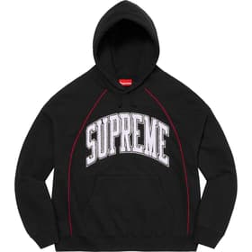 Supreme Boxy Piping Arc Hooded Sweatshirt Black