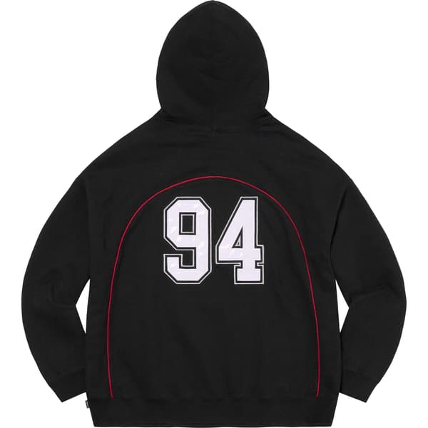 Supreme Boxy Piping Arc Hooded Sweatshirt - Black (front)