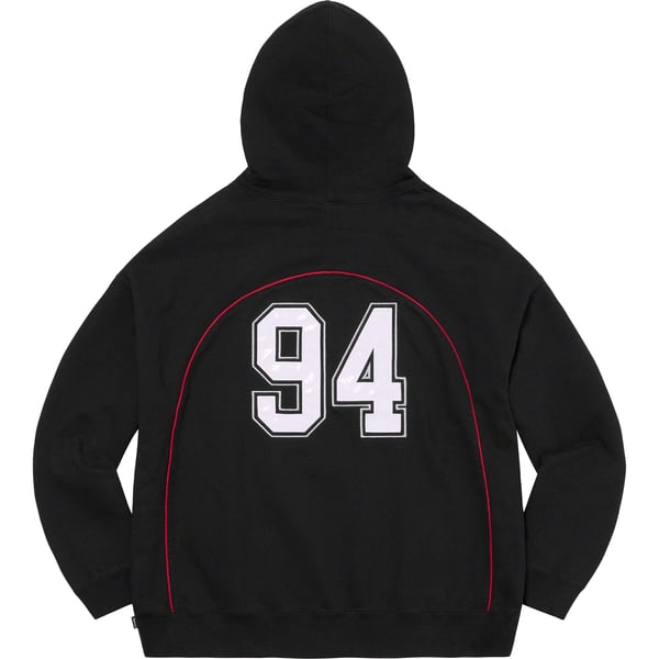 Supreme Boxy Piping Arc Hooded Sweatshirt - Black (front)