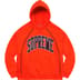 Supreme Boxy Piping Arc Hooded Sweatshirt - Bright Orange (front)
